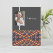 Batik Style Weddenschap Kaart (Staand voorkant)