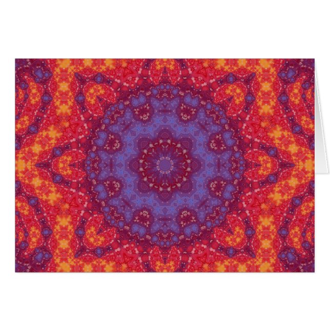 Batik Sunset Waterverf Mandala (Voorkant Horizontaal)
