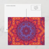 Batik Sunset Waterverf Mandala Briefkaart (Voorkant / Achterkant)