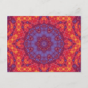 Batik Sunset Waterverf Mandala Briefkaart