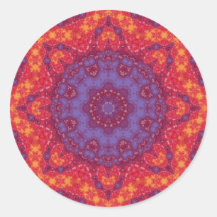 Batik Sunset Waterverf Mandala Ronde Sticker