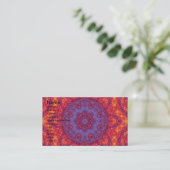 Batik Sunset Waterverf Mandala Visitekaartje (Staand voorkant)