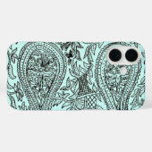 batik Textielbehangpatroon, blauw Case-Mate iPhone Case (Achterkant (horizontaal))