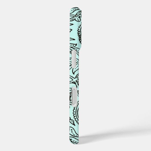  batik Textielbehangpatroon, blauw Case-Mate iPhone Case (Achterkant / Rechts)