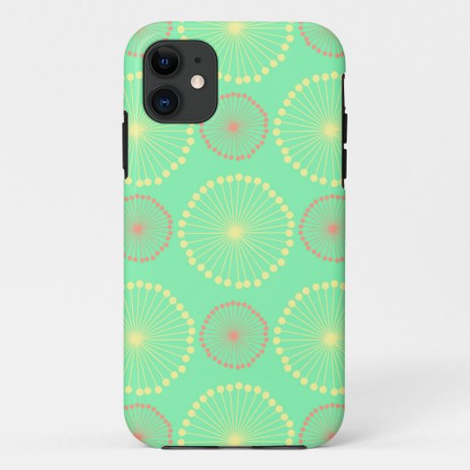 Batik tribal girale, groene stippen Case-Mate iPhone case (Achterkant)