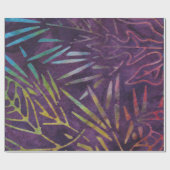 Batik Tropical Leafs Mint Paars Roze Snoep Cadeaupapier (Vlak)