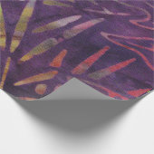 Batik Tropical Leafs Mint Paars Roze Snoep Cadeaupapier (Hoek)