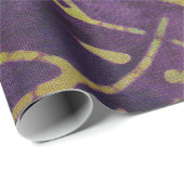 Batik Tropical Leafs Mint Paars Roze Snoep Cadeaupapier (Rol Hoek)