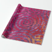 Batik Tropische Cirkels Wind Paarse Roze Snoep Cadeaupapier (Uitgerold)