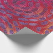 Batik Tropische Cirkels Wind Paarse Roze Snoep Cadeaupapier (Hoek)