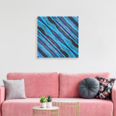 Batik Wavy Stripes Stretched Canvas Print (Insitu (Woonkamer))