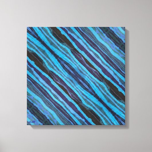 Batik Wavy Stripes Stretched Canvas Print (Voorkant)