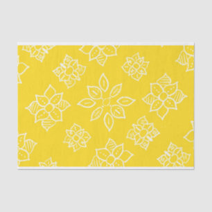 Batik Yellow Floral Weefselpapier Tissuepapier