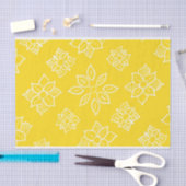 Batik Yellow Floral Weefselpapier Tissuepapier (Craft)