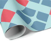 Batik Zwart Rood Minimaal Patroon Cadeaupapier (Rol Hoek)