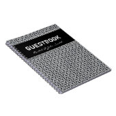 Batika Black White patroon Guestbook Notitieboek (Rechterzijde)