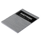 Batika Black White patroon Guestbook Notitieboek (Linkerzijde)