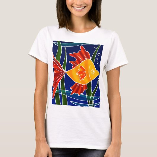 Batiqued Vis T-shirt (Voorkant)