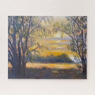 Batiquitos Lagoon bij zonsondergang Legpuzzel