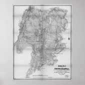 Batlefield of Chickamauga Map 19-20 1863 Poster (Voorkant)