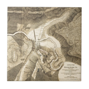 Batlefield of Waynesboro, Virginia, 2 maart 1865 Tegeltje