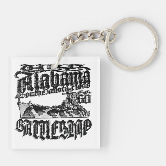 Batleship Alabama Acrylische Sleutelhanger (Achterkant)