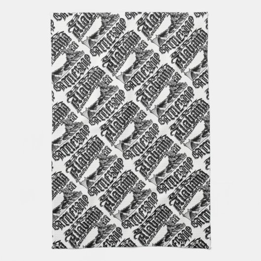 Batleship Alabama Kitchen Towelks Theedoek (Verticaal)