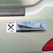 Batleship USS Wisconsin BB-64 Bumpersticker (Op auto)
