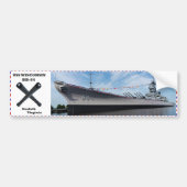 Batleship USS Wisconsin BB-64 Bumpersticker (Voorkant)