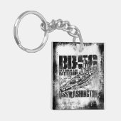 Batleship Washington dubbelzijdig vierkant acryl Sleutelhanger (Voorkant Links)