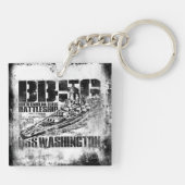 Batleship Washington dubbelzijdig vierkant acryl Sleutelhanger (Achterkant)