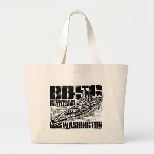 Batleship Washington Grote Canvas tas (Voorkant)