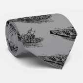 Batleship Washington Sjabloon WT Stropdas (Opgerold)