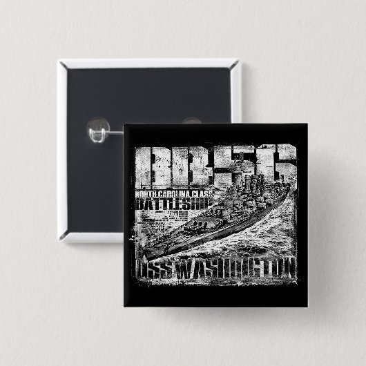 Batleship Washington Square Button (Voorkant /achterkant)