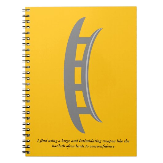 Bat'leth Spiraal Notebook Notitieboek (Voorkant)