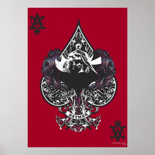 Batman Ace of Spaces Gothic Crest Poster (Voorkant)
