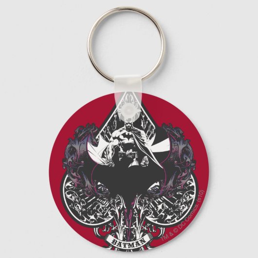 Batman Ace of Spaces Gothic Crest Sleutelhanger (Voorkant)
