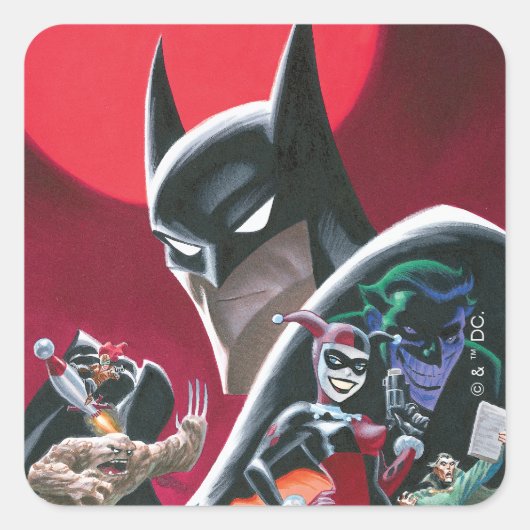 Batman Adventures Dangerous Dames & Demons Vierkante Sticker (Voorkant)