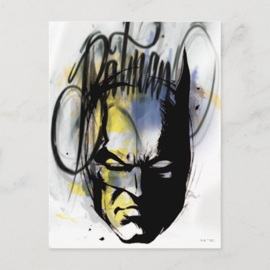 Batman Airborstel Portrait Briefkaart (Voorkant)