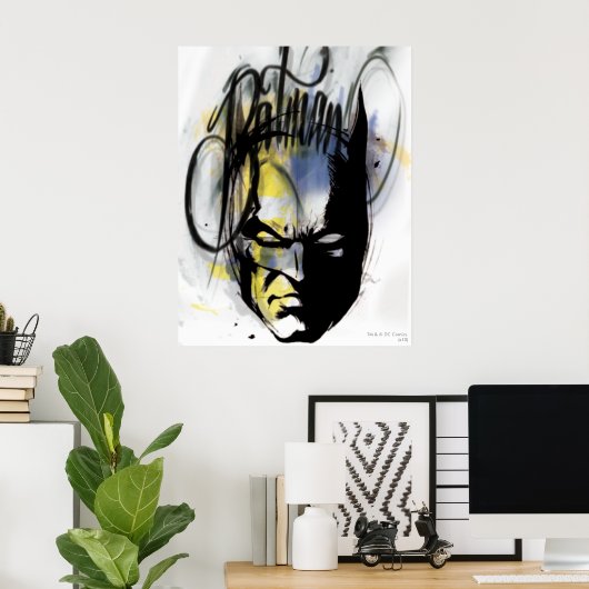 Batman Airborstel Portrait Poster (Thuiskantoor)