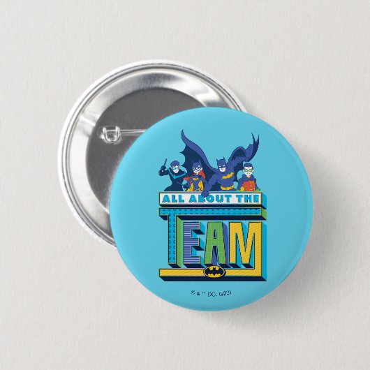 Batman | Alles over het team Ronde Button 5,7 Cm (Voorkant /achterkant)