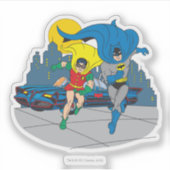 Batman And Robin Running Sticker (Voorkant)