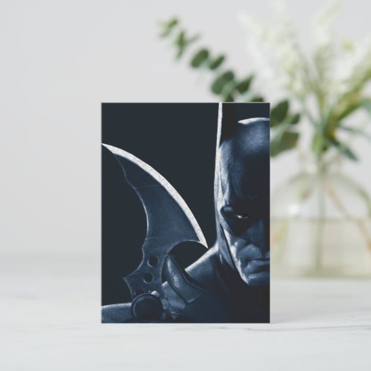 Batman: Arkham Asylum | Batman Closeup Briefkaart (Staand voorkant)