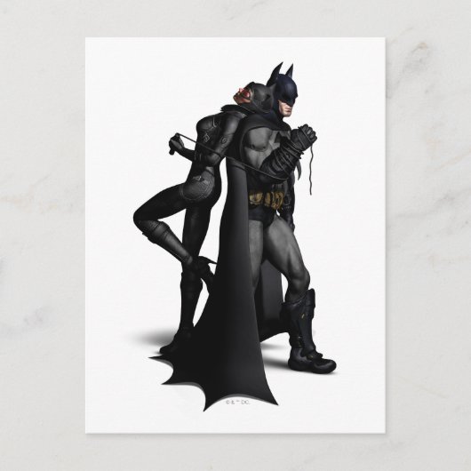 Batman Arkham City | Batman en Catwoman Briefkaart (Voorkant)