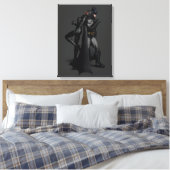 Batman Arkham City | Batman en Catwoman Canvas Afdruk (Insitu (Slaapkamer))