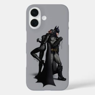 Batman Arkham City Batman en Catwoman iPhone 16 Hoesje
