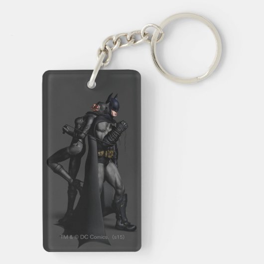 Batman Arkham City | Batman en Catwoman Sleutelhanger (achterkant)