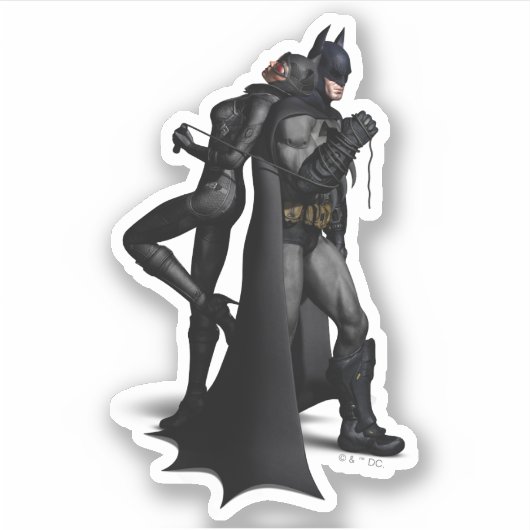 Batman Arkham City | Batman en Catwoman Sticker (Voorkant)