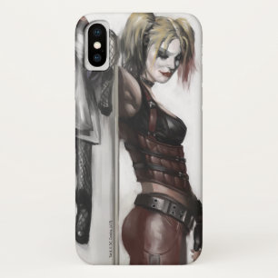 Batman Arkham City   Illustratie Harley Quinn iPhone X Hoesje