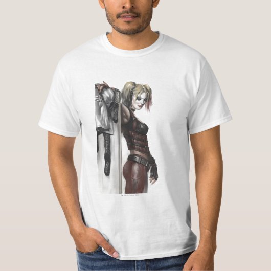 Batman Arkham City | Illustratie Harley Quinn T-shirt (Voorkant)